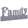 Perchero de pared FAMILY gris 74x29.5 cm 1