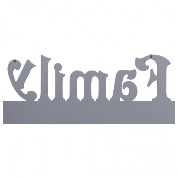 Perchero de pared FAMILY gris 74x29.5 cm M 3