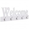 Perchero de pared WELCOME blanco 74x29.5 cm 1