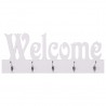 Perchero de pared WELCOME blanco 74x29.5 cm 2