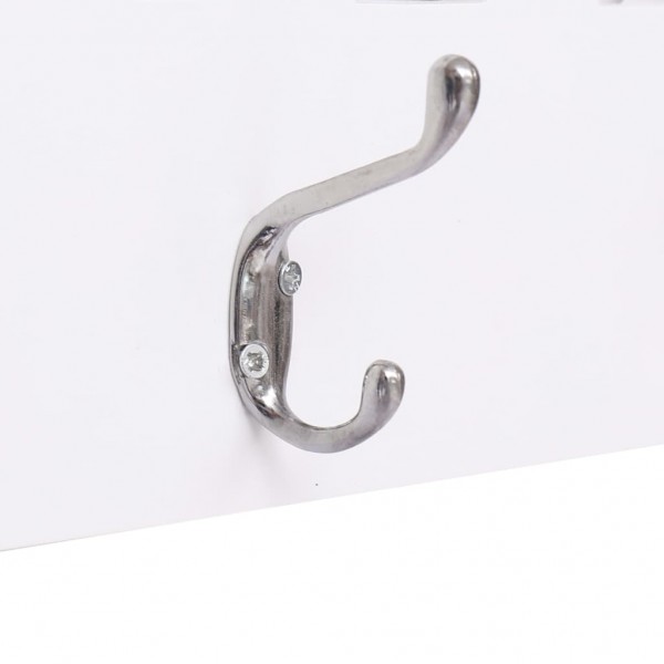 Perchero de pared WELCOME blanco 74x29.5 cm M 4