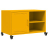Mueble TV acero laminado en frío amarillo mostaza 68x39x43.5 cm 2