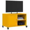 Mueble TV acero laminado en frío amarillo mostaza 68x39x43.5 cm 4