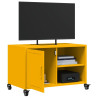 Mueble TV acero laminado en frío amarillo mostaza 68x39x43.5 cm 5