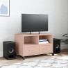 Mueble para TV acero laminado en frío rosa 68x39x43.5 cm 3