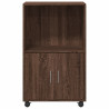 Armario con ruedas madera ingeniería marrón roble 55x40x91 cm 4