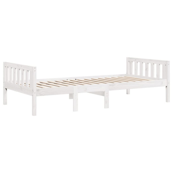 Cama para niños sin colchón madera maciza pino blanca 90x190 cm M 3