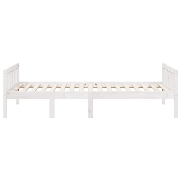 Cama de criança sem colchão 90x190 cm pinho maciço branco M 5