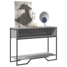 Mesa consola madera de ingeniería gris Sonoma 100x35x74.5 cm 1