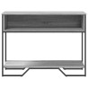 Mesa consola madera de ingeniería gris Sonoma 100x35x74.5 cm 4