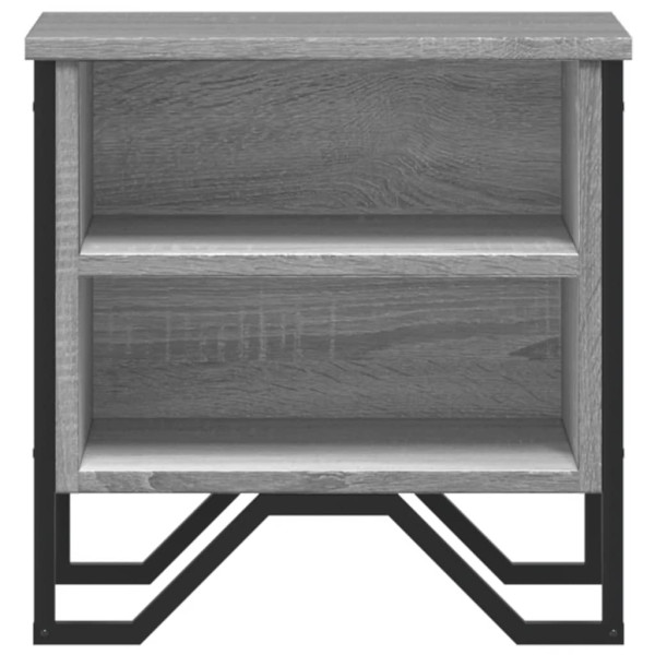 Mesitas de noche 2 uds madera ingeniería gris Sonoma 40x30x40cm M 5