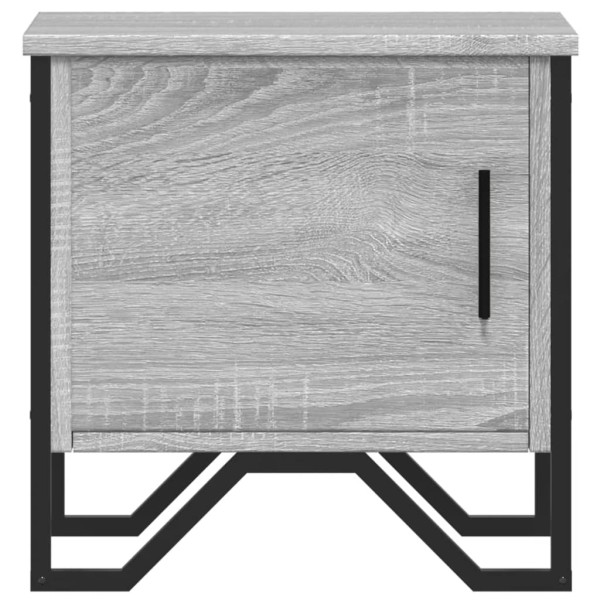Mesita de noche madera de ingeniería gris Sonoma 40x30x40 cm M 5