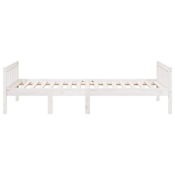 Cama para niños sin colchón madera maciza pino blanco 90x200 cm M 5