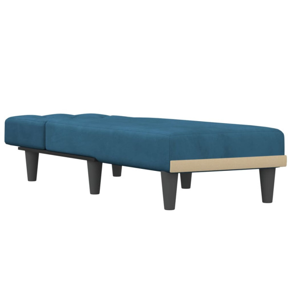 Chaise longue veludo azul M 3