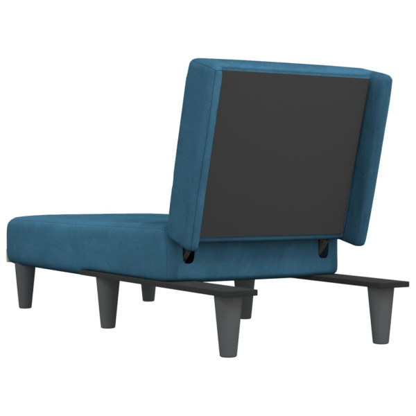 Chaise longue veludo azul M 5