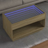Mesa de centro con Infinity LED roble Sonoma 90x50x50 cm 1
