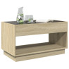 Mesa de centro con Infinity LED roble Sonoma 90x50x50 cm 4