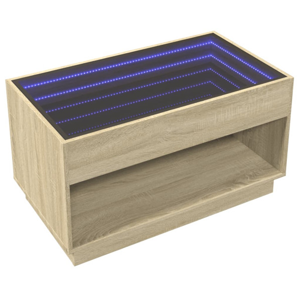 Mesa de centro con Infinity LED roble Sonoma 90x50x50 cm M 5