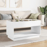 Mesa de centro luzes LED Infinity 90x50x50 cm branco 3