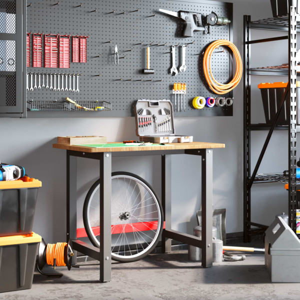 VidaXL Bancada retangular 100x60x81.5cm carvalho maciço castanho-claro M 3