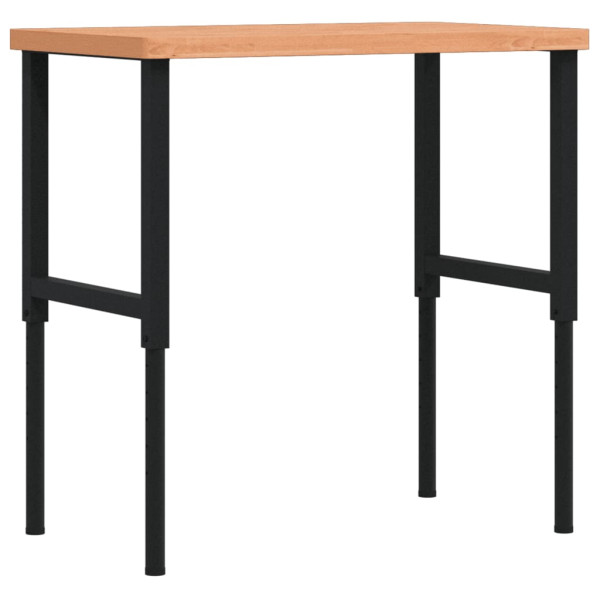 Bancada retangular 100x60x(73-99.5) cm madeira de faia maciça M 2