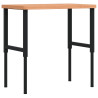 Banco de trabajo rectangular madera maciza 100x60x(73-99.5) cm 2