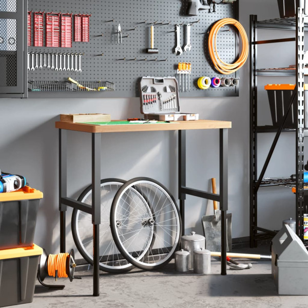 Bancada retangular 100x60x(73-99.5) cm madeira de faia maciça M 3