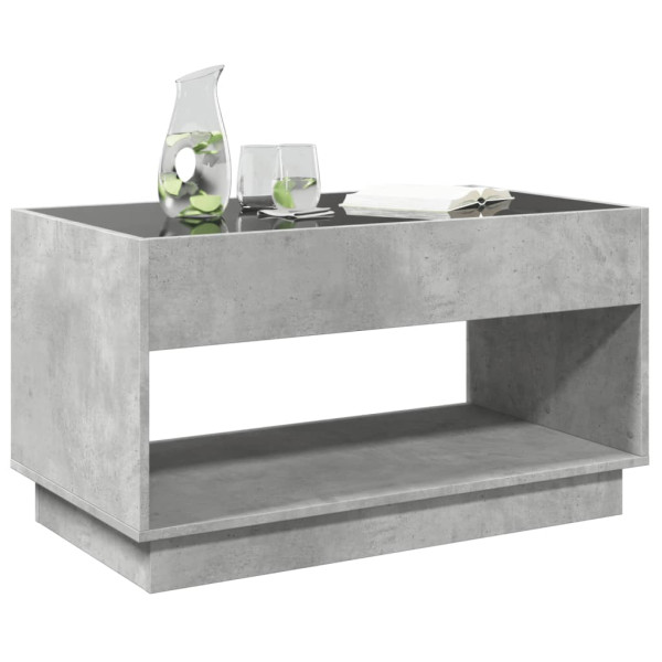 Mesa de centro con Infinity LED gris hormigón 90x50x50 cm M 4