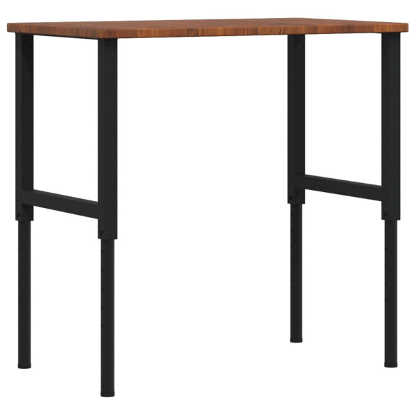 Banco de trabajo rectangular madera maciza 100x60x(71.5-98) cm M 2