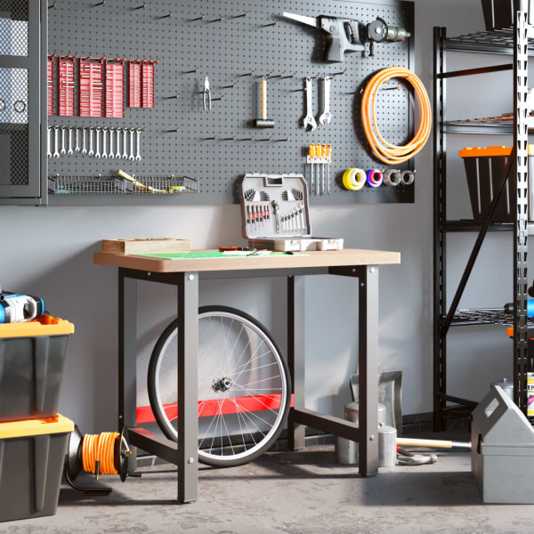 Banco de trabajo madera maciza haya rectangular 100x60x83 cm M 3