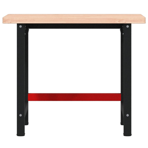 Banco de trabajo madera maciza haya rectangular 100x60x83 cm M 4