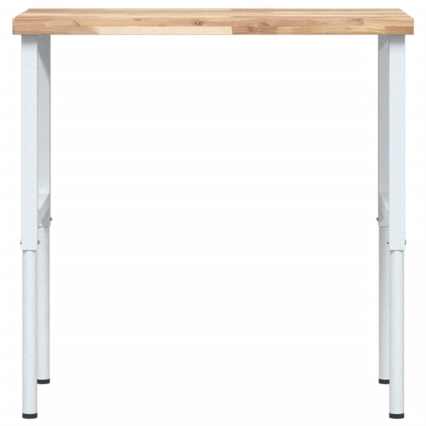 Banco de trabalho retangular madeira maciça 100x60x(73-99.5) cm M 4