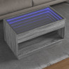 Mesa de centro luzes LED Infinity 90x50x50 cm cinzento sonoma 1