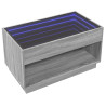 Mesa de centro con Infinity LED gris Sonoma 90x50x50 cm 5