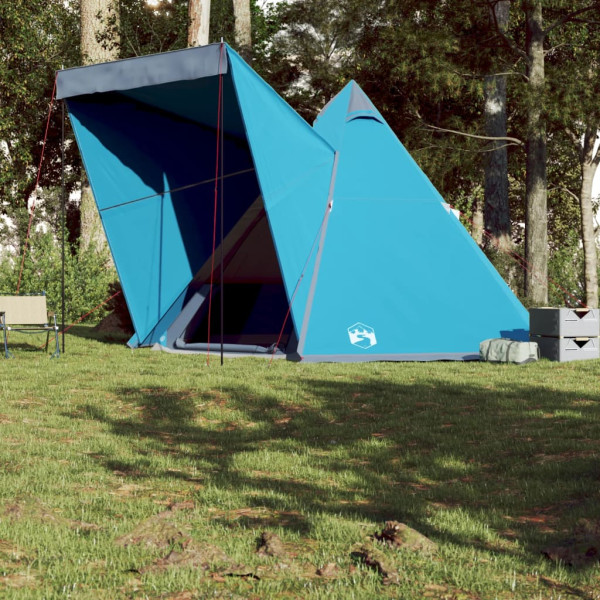 Tenda familiar tipi para 6 pessoas impermeável azul M 4