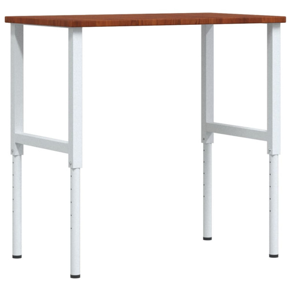 Banco de trabajo rectangular madera maciza 100x60x(71.5-98) cm M 2