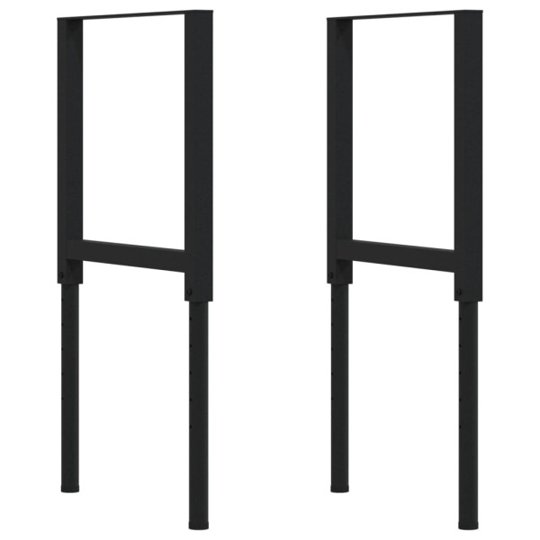 Banco de trabajo rectangular madera maciza 80x60x(73-99.5) cm M 5