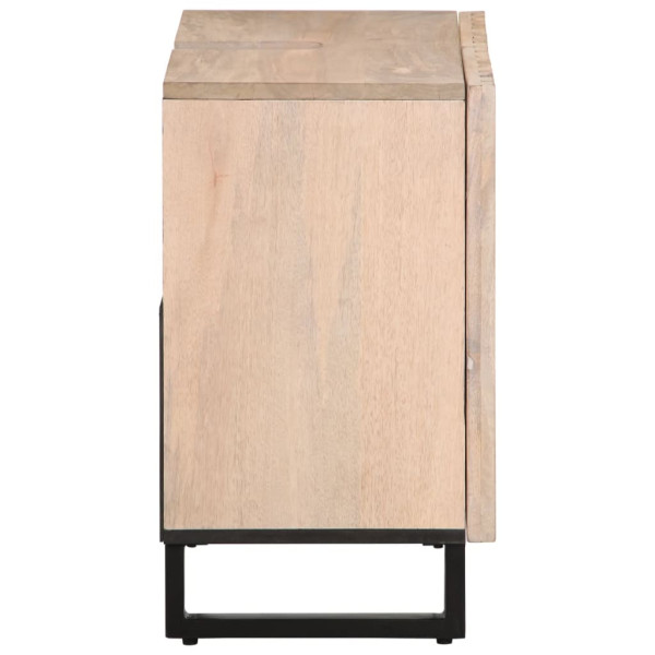 Armario de lavabo para baño madera maciza de mango 62x34x58 cm M 4