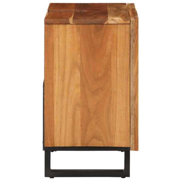Armario de lavabo para baño madera maciza de acacia 62x34x58 cm M 4