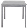 Set de comedor de jardín 5 piezas madera maciza de acacia gris 4