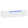 Mueble de TV de pared con luz LED blanco 180x31x39.5 cm 3