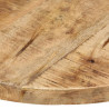Superficie de mesa redonda madera maciza de mango 25-27 mm 50cm 2