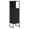 Armario de baño madera de ingeniería negro 33x33x120.5 cm 2