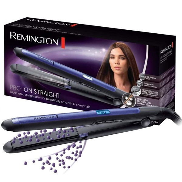 Plancha de pelo Remington Hair Straightener Pro Ion Straight S7710 negro/púrpura M 4