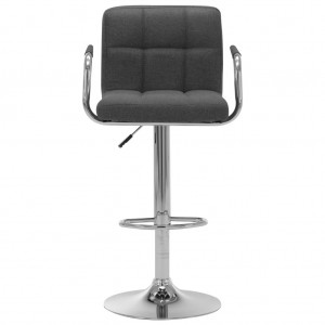 Taburete de cocina tela gris oscuro H