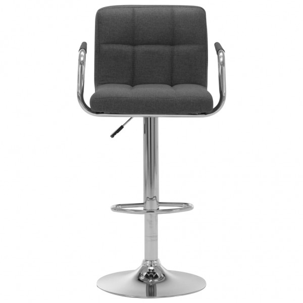 Taburete de cocina tela gris oscuro M 2