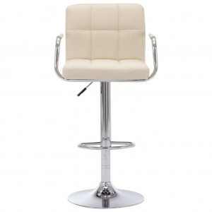 Cadeira de bar tecido cor creme H