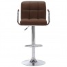 Cadeira de bar tecido castanho 2