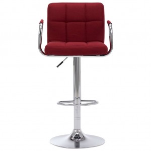 Banqueta de bar para cozinha em tecido cor vinho H