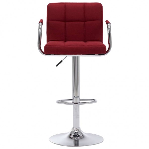 Banqueta de bar para cozinha em tecido cor vinho M 2